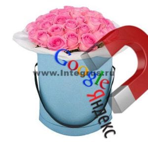 реклама цветов в шляпных коробках в директ и гугл