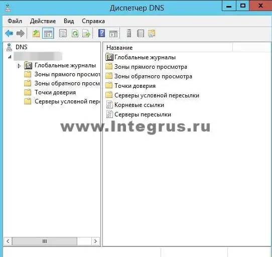 диспетчер сервера dns